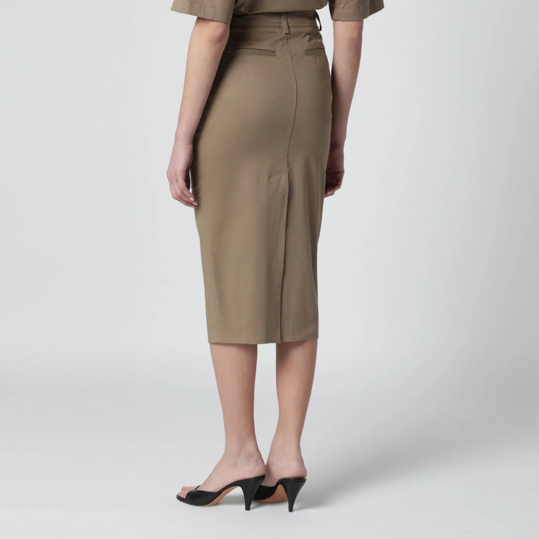 TheLatest - Cognac cotton pencil skirt