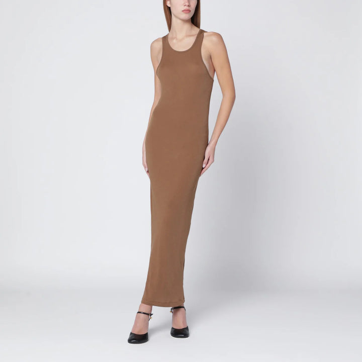 Entire Studios - Sand-colored sleeveless cotton-blend dress