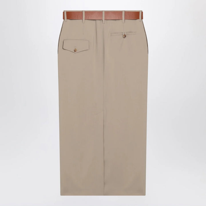 Moschino - Jupe with beige wool skirt