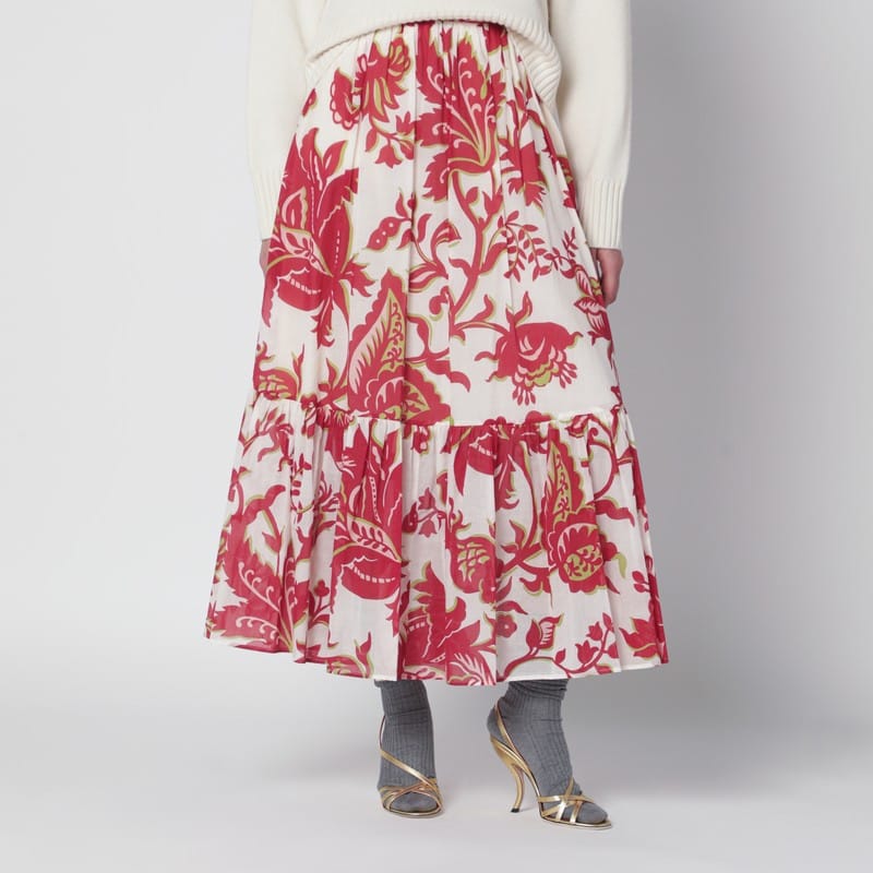 Skirts ETRO - White skirt with floral print - 40 IT Brand