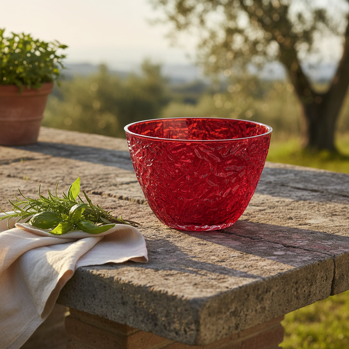 Afrodite Salad Bowl Red – Tuscan Setting