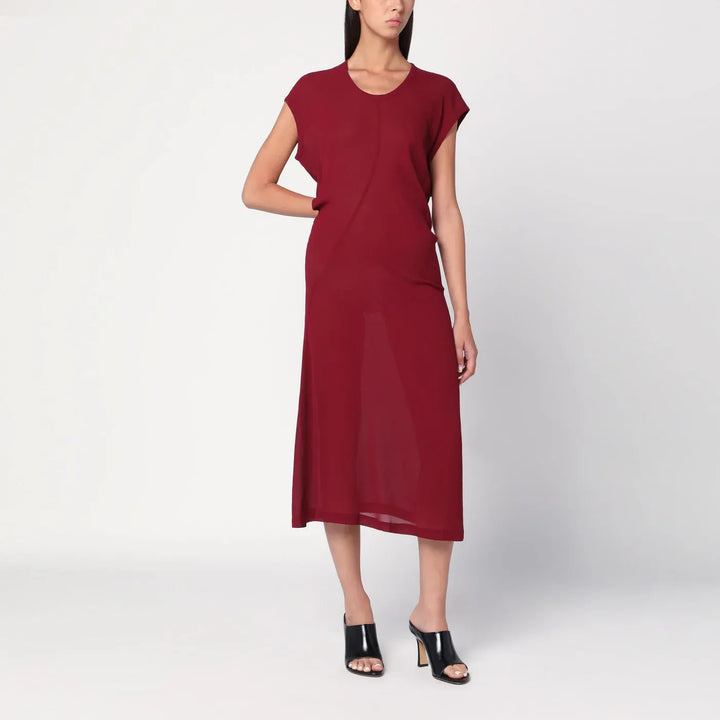 6397 - S-Curve dress in bordeaux chiffon Brand Apparel &amp; Accessories L