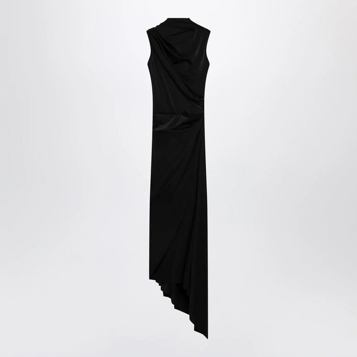 Balenciaga - Black draped midi dress Brand Apparel &amp; Accessories 36  FR