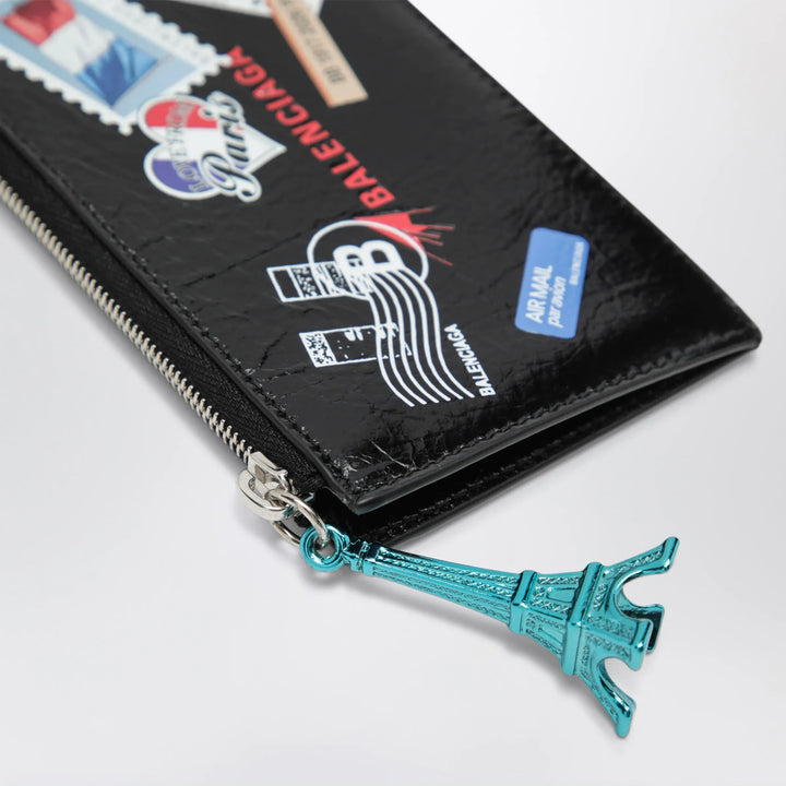 Balenciaga - Cash black leather coin purse with card holder Brand Apparel &amp; Accessories U