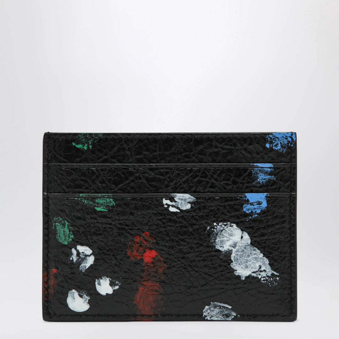 Balenciaga - Cash leather card holder with painter’s print Brand Apparel &amp; Accessories TU