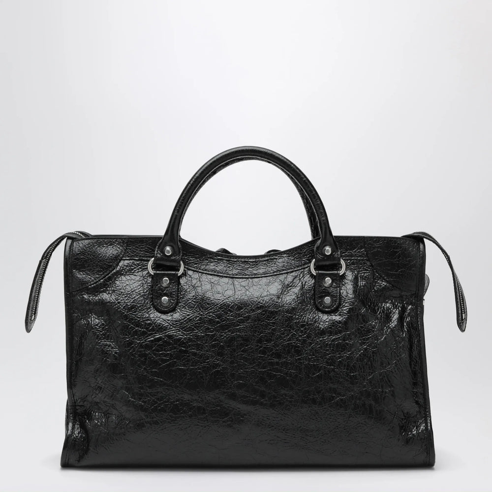Balenciaga - Le City Medium bag in Arena lambskin leather black Brand Apparel & Accessories U