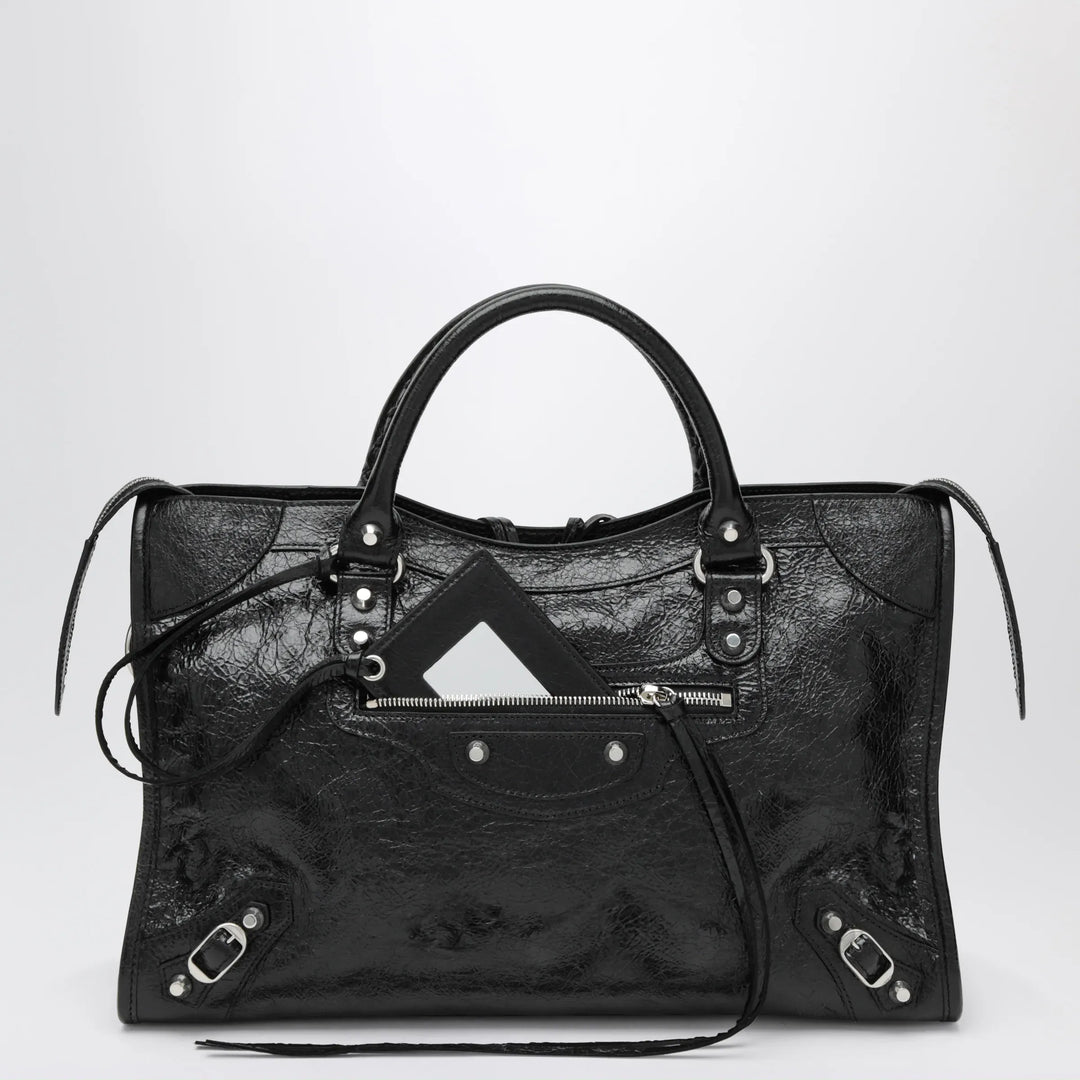 Balenciaga - Le City Medium bag in Arena lambskin leather black Brand Apparel & Accessories U