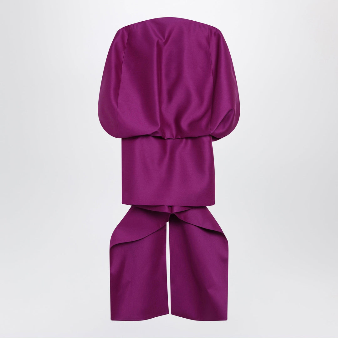 Apparel & Accessories Balenciaga - Off-shoulder mini dress in wool-silk blend, violet Brand