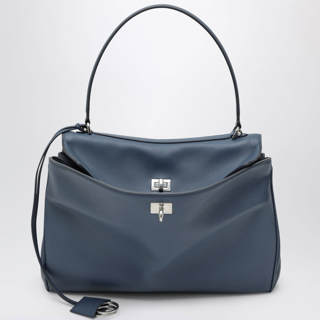 Apparel & Accessories TU Balenciaga - Rodeo medium light blue smooth calfskin bag Brand