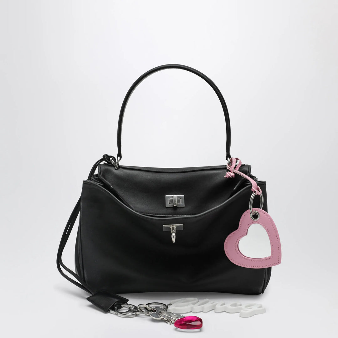 Balenciaga - Small black Rodeo bag in smooth calf leather with charm Brand Apparel &amp; Accessories TU