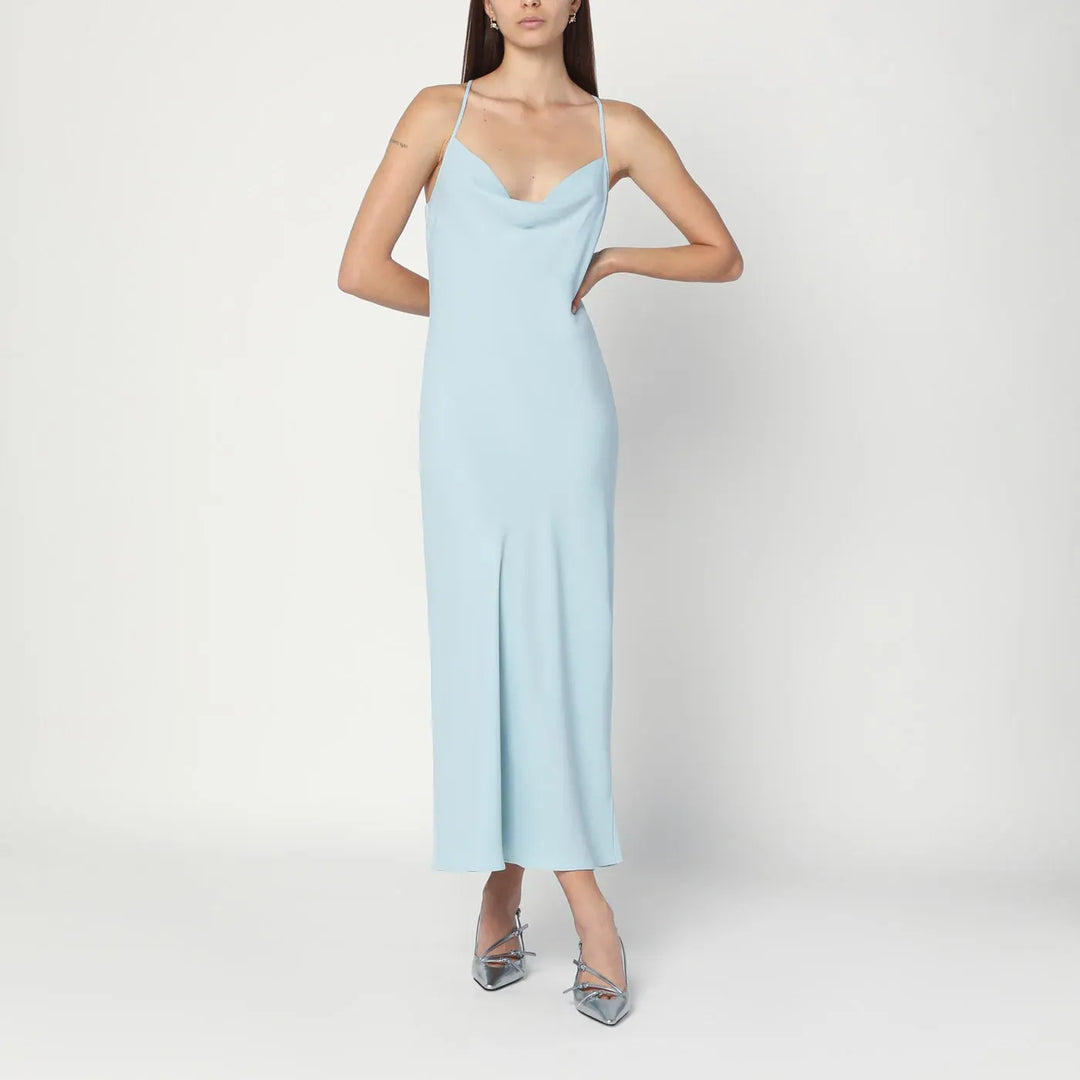 Calvin Klein - Light blue slip dress in crêpe Brand Apparel &amp; Accessories 4 US