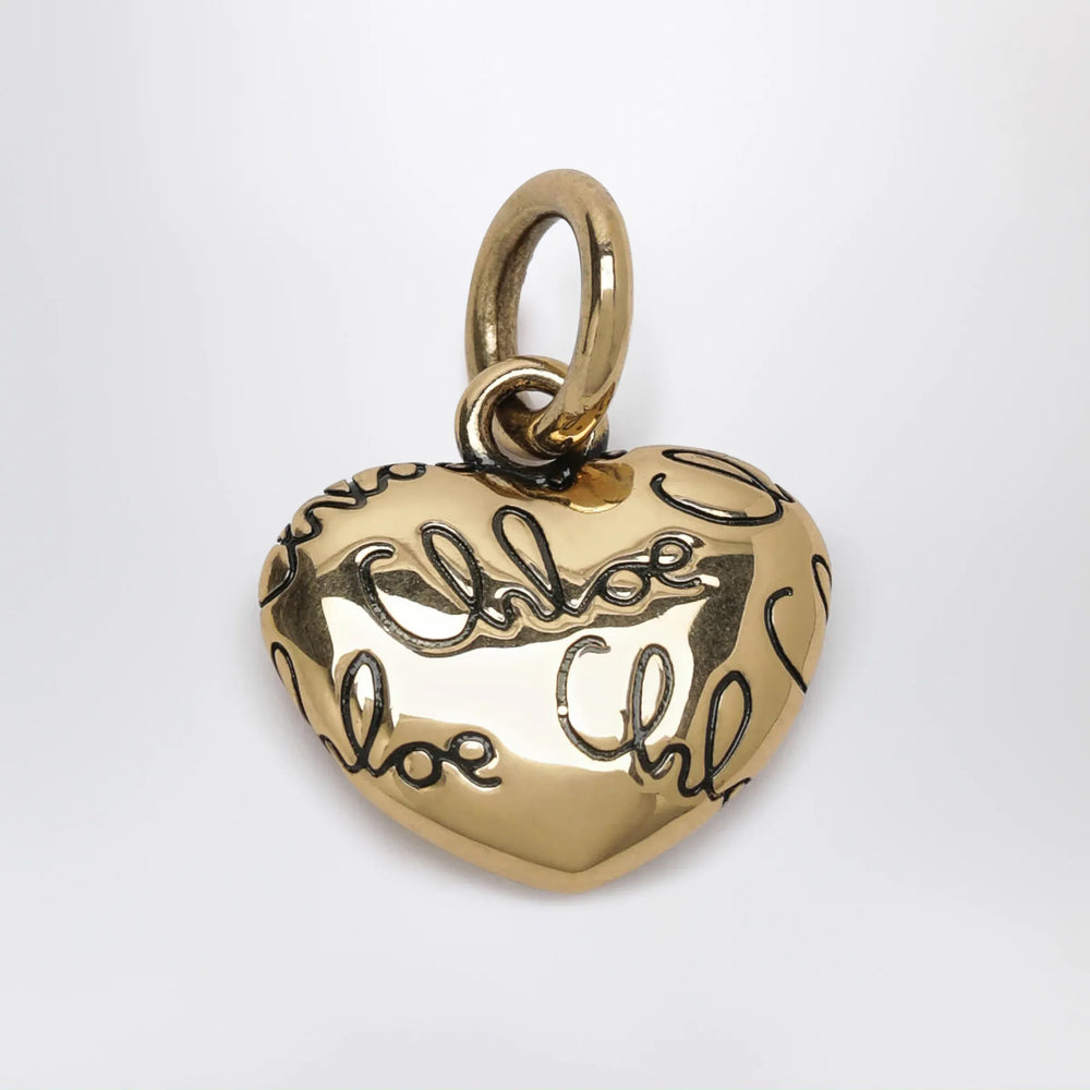 Chloé - Alphabet heart logo charm in brass, gold Brand Apparel & Accessories TU