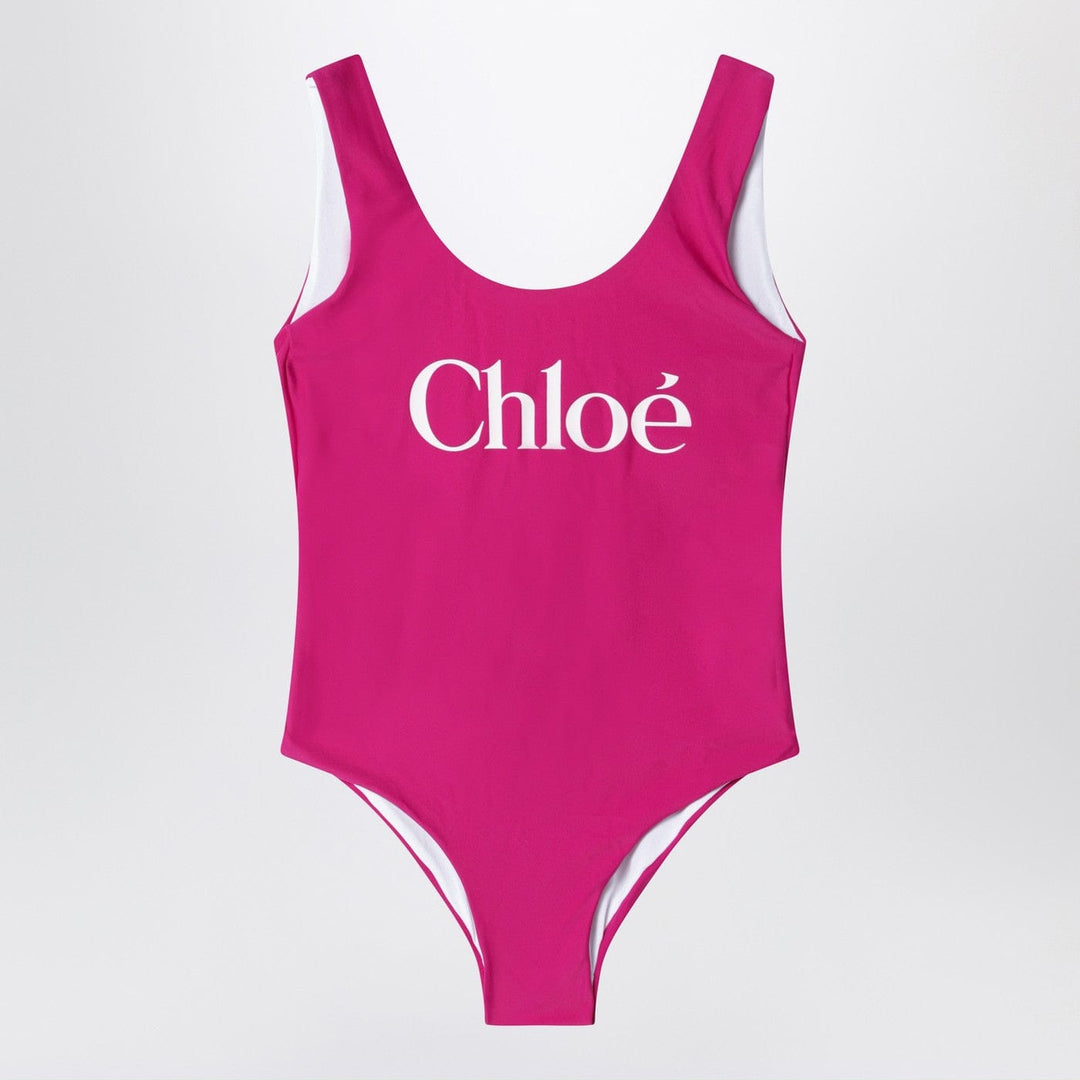 Apparel & Accessories Chloé - Fuchsia swimsuit with logo Brand