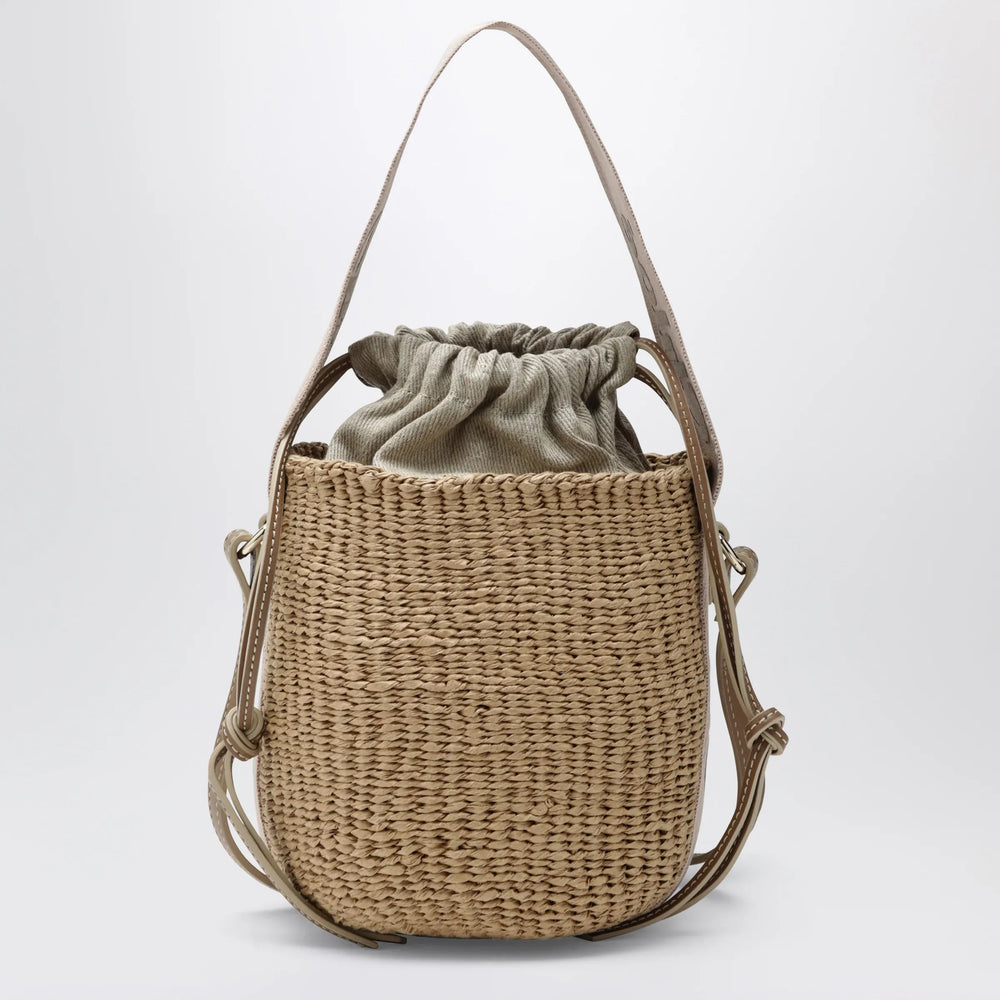 Chloé - Small Woody bucket bag in raffia Brand Apparel & Accessories TU