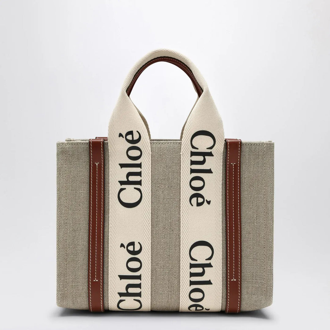 Chloé - Woody little bag in beige canvas Brand Apparel &amp; Accessories TU