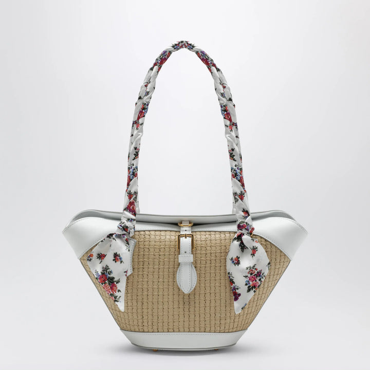 Dolce&amp;Gabbana - Capri raffia coffa bag in cream and white Brand Apparel &amp; Accessories > Clothing Accessories > Hats TU