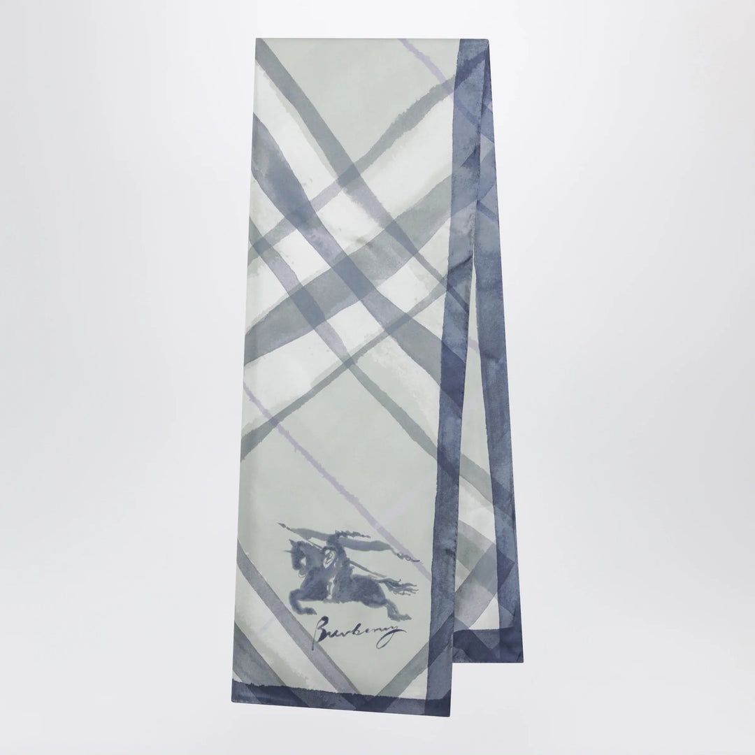 Burberry - Large watercolour Check silk scarf in green Brand Apparel &amp; Accessories > Clothing Accessories > Scarves &amp; Shawls TU
