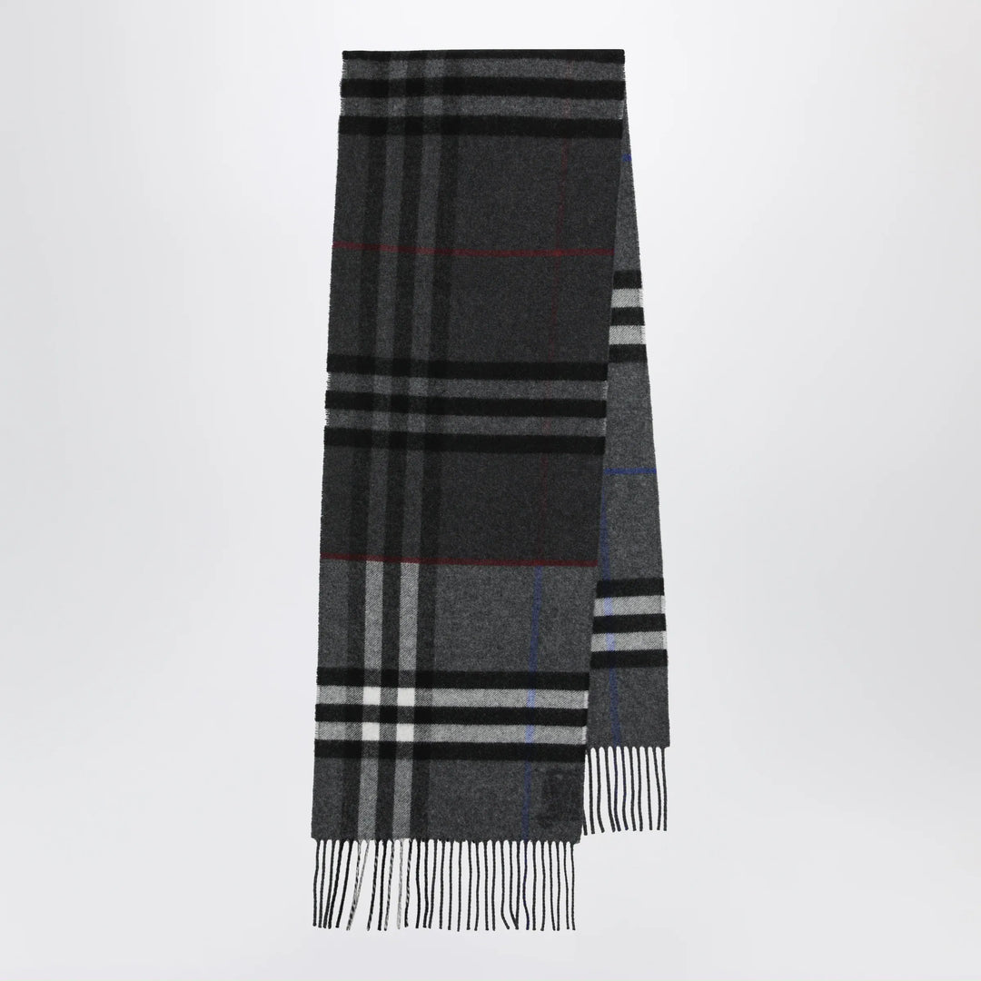 Burberry - Reversible check cashmere scarf in grey Brand Apparel &amp; Accessories > Clothing Accessories > Scarves &amp; Shawls TU