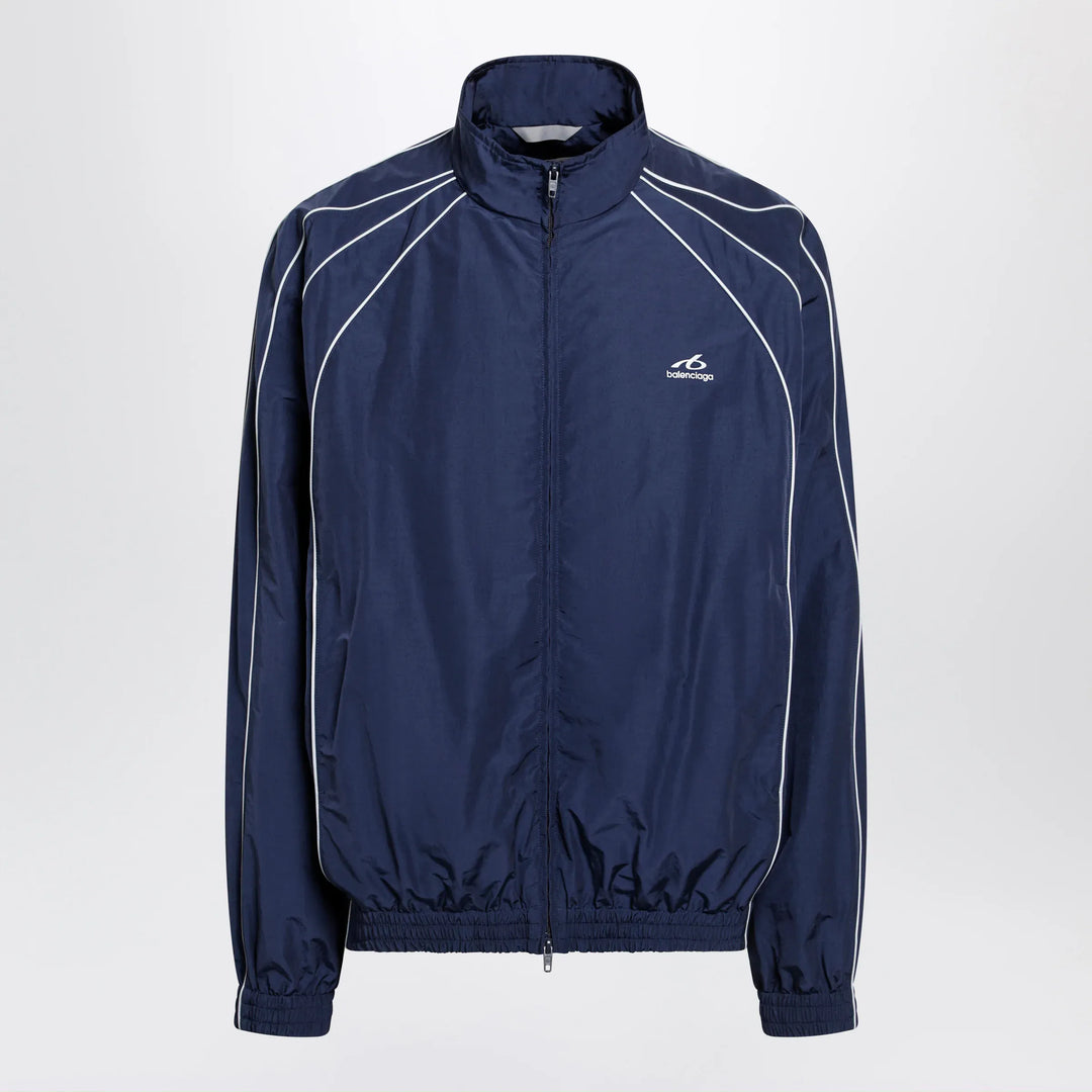 Balenciaga - Bodies track jacket in dark navy poplin Brand Apparel &amp; Accessories > Clothing > Outerwear > Coats &amp; Jackets