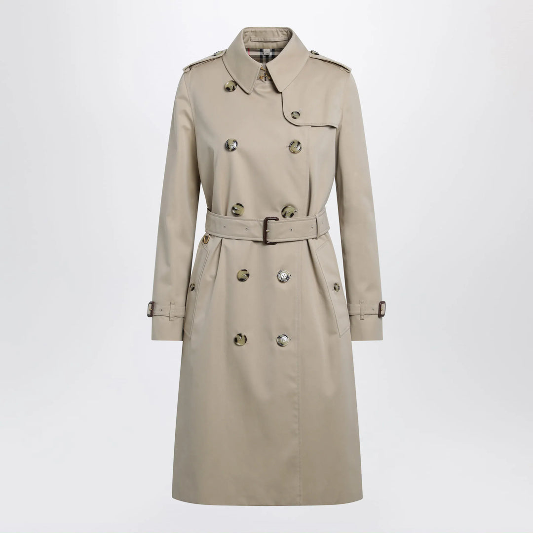 Burberry - Long Kensington Heritage cotton trench coat in honey Brand Apparel &amp; Accessories > Clothing > Outerwear > Coats &amp; Jackets 6 UK