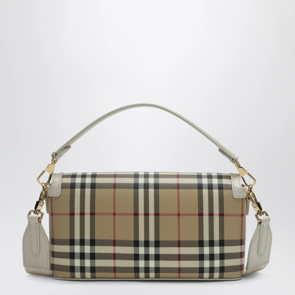 Burberry - Note small shoulder bag in coated cotton beige Brand Apparel & Accessories > Clothing > Outerwear > Coats & Jackets TU