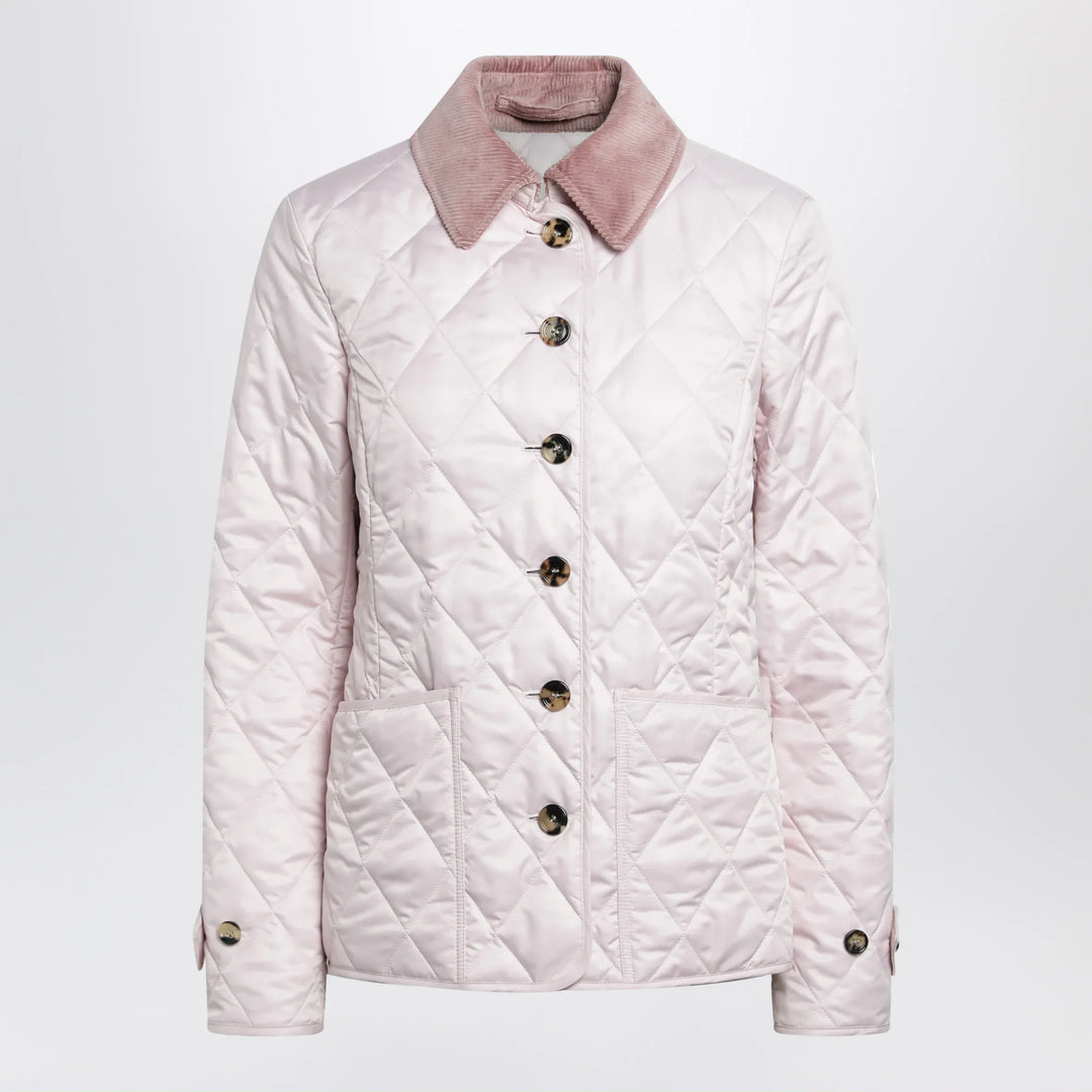 Burberry - Pink quilted jacket Brand Apparel &amp; Accessories > Clothing > Outerwear > Coats &amp; Jackets S