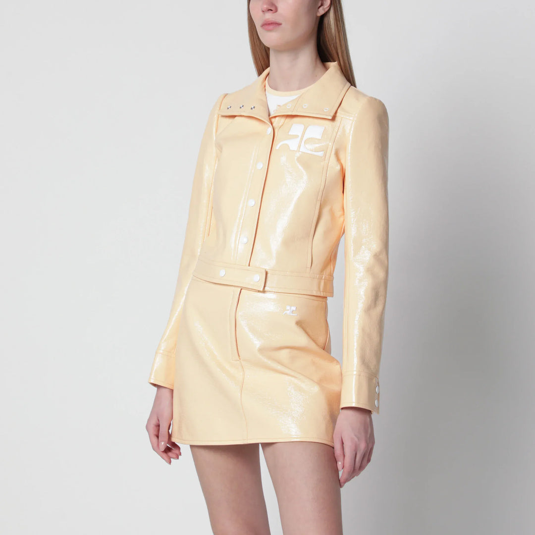 Courrèges - Reedition high-neck vinyl jacket in orange Brand Apparel & Accessories > Clothing > Outerwear > Coats & Jackets 36  FR