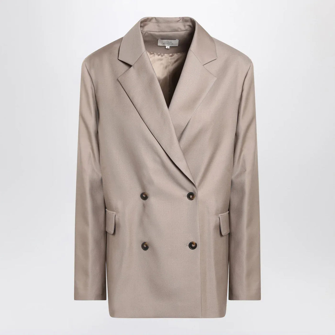 LouLou De Saison - Double-breasted wool jacket in taupe color Brand Apparel & Accessories > Clothing > Outerwear > Coats & Jackets 38  FR