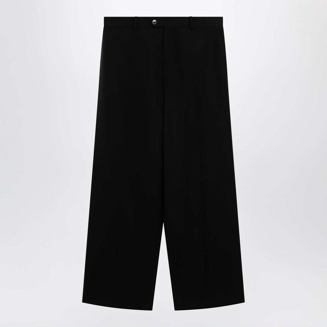 Balenciaga - Wide-leg tailored trousers in black twill Brand Apparel &amp; Accessories > Clothing > Pants