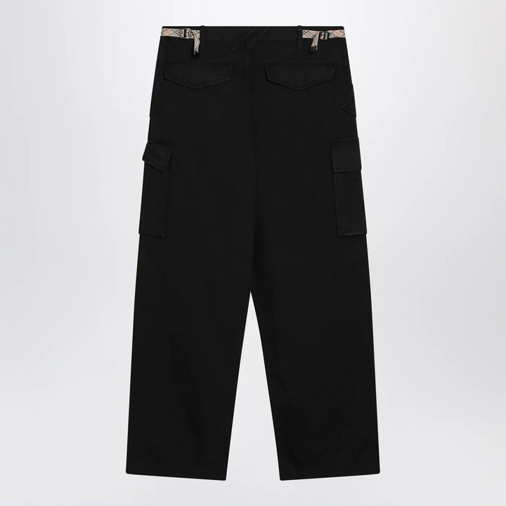 Burberry - Black cotton cargo trousers Brand Apparel &amp; Accessories > Clothing > Pants