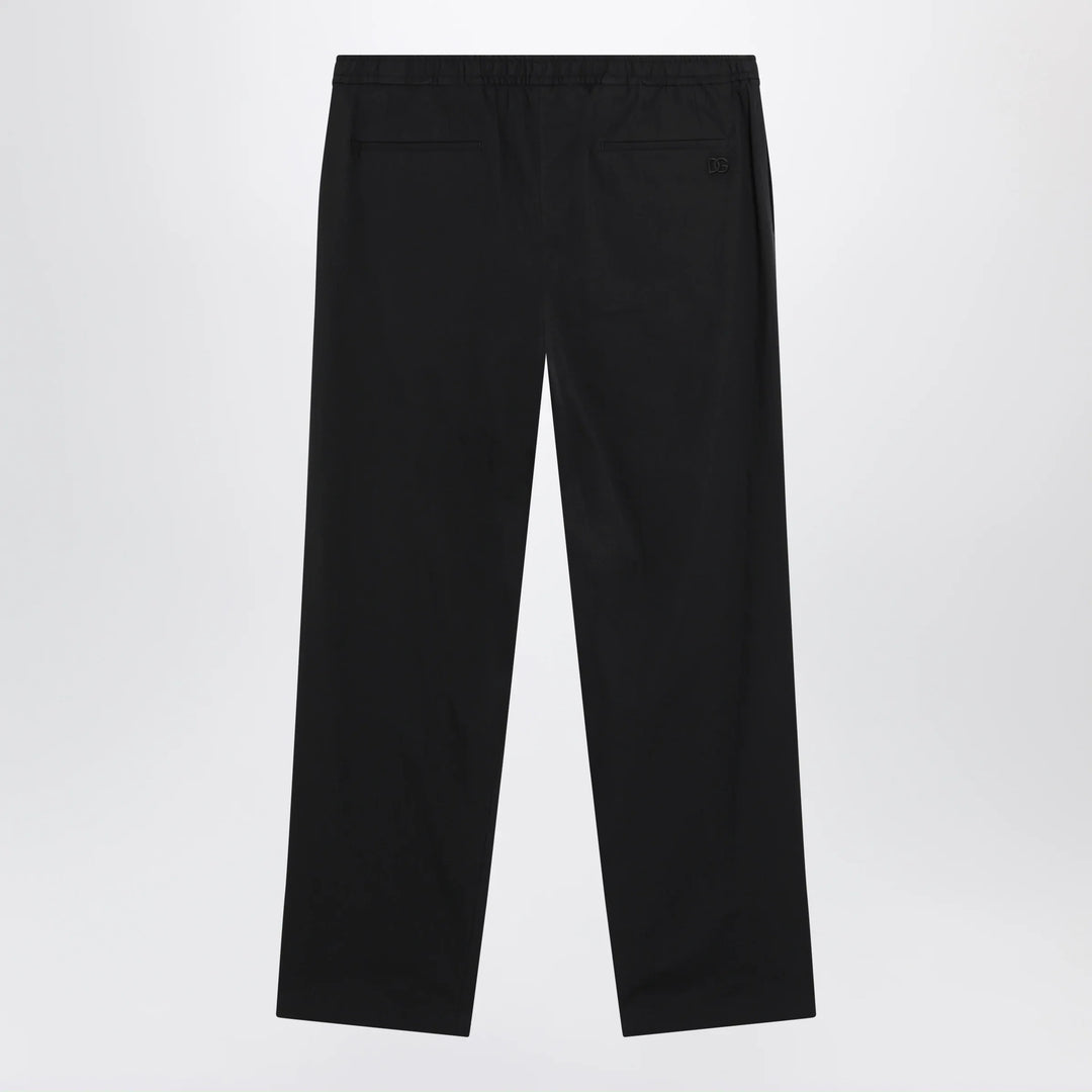 Dolce&amp;Gabbana - Classic cotton poplin trousers in black Brand Apparel &amp; Accessories > Clothing > Pants 50 IT