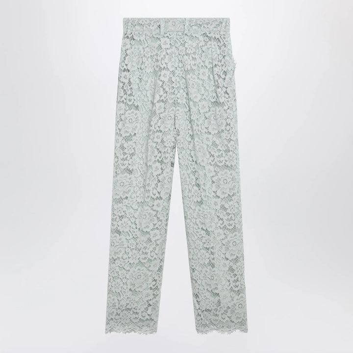 Dolce&amp;Gabbana - Ice blue lace trousers Brand Apparel &amp; Accessories > Clothing > Pants 40  IT