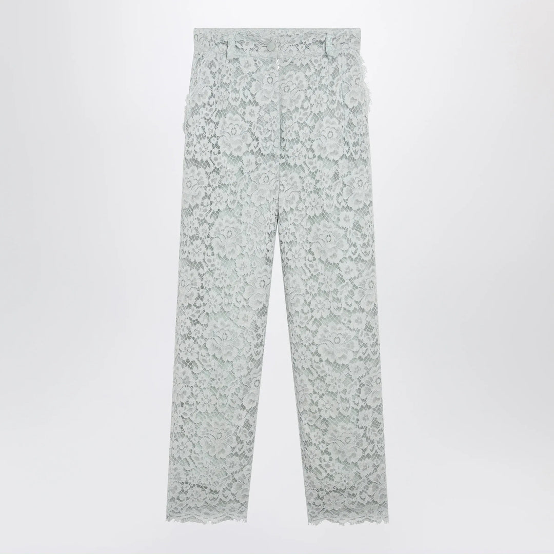 Dolce&amp;Gabbana - Ice blue lace trousers Brand Apparel &amp; Accessories > Clothing > Pants 40  IT