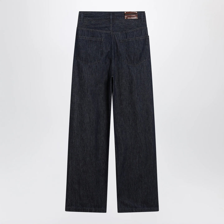 Dries Van Noten - Wide-leg indigo blue jeans Brand Apparel &amp; Accessories > Clothing > Pants