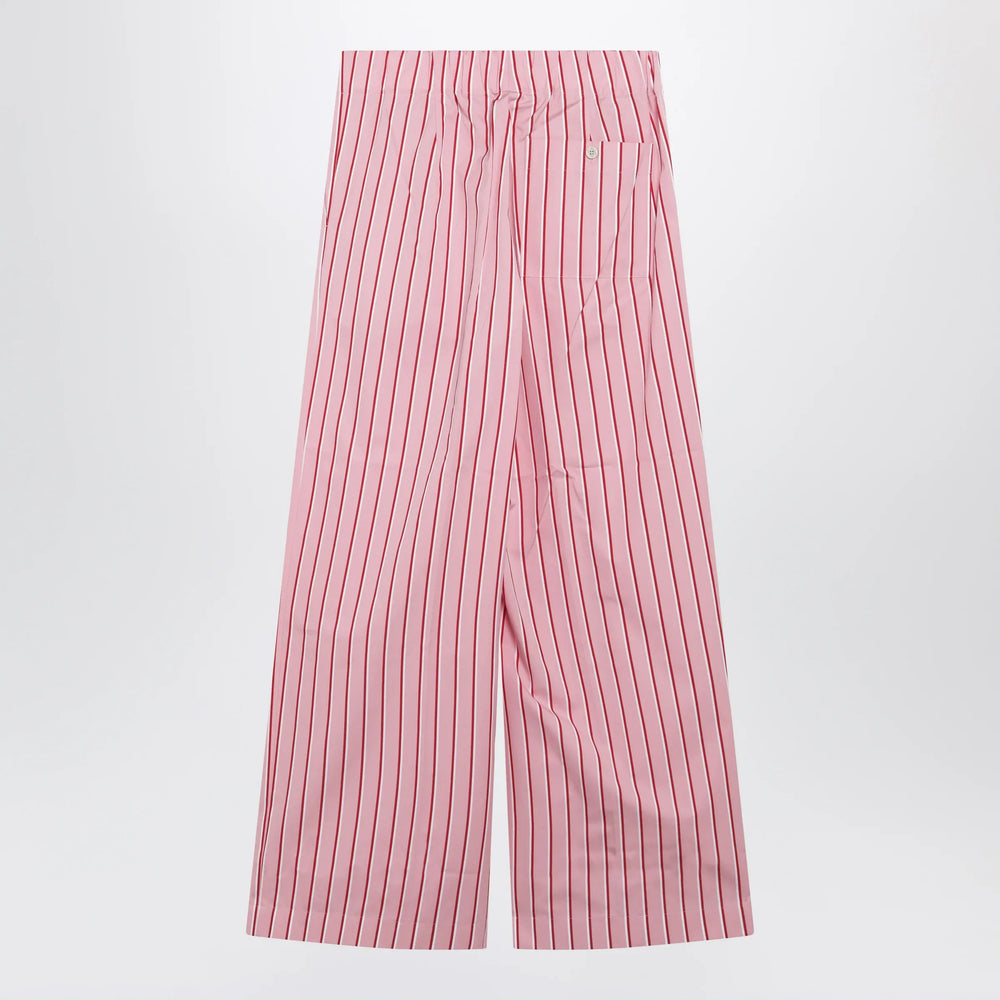 Dries Van Noten - Wide pink striped trousers Brand Apparel & Accessories > Clothing > Pants