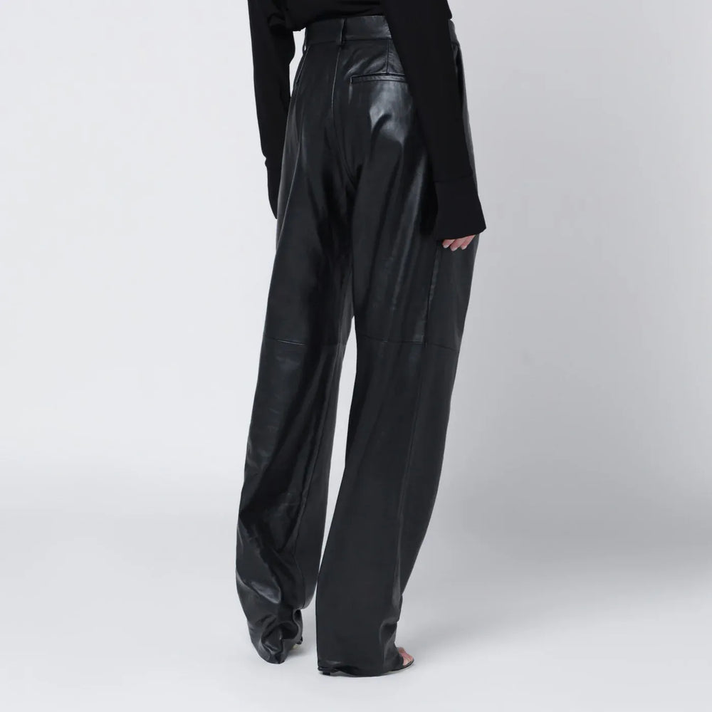 Francesco Murano - Black faux leather trousers Brand Apparel & Accessories > Clothing > Pants 42  IT