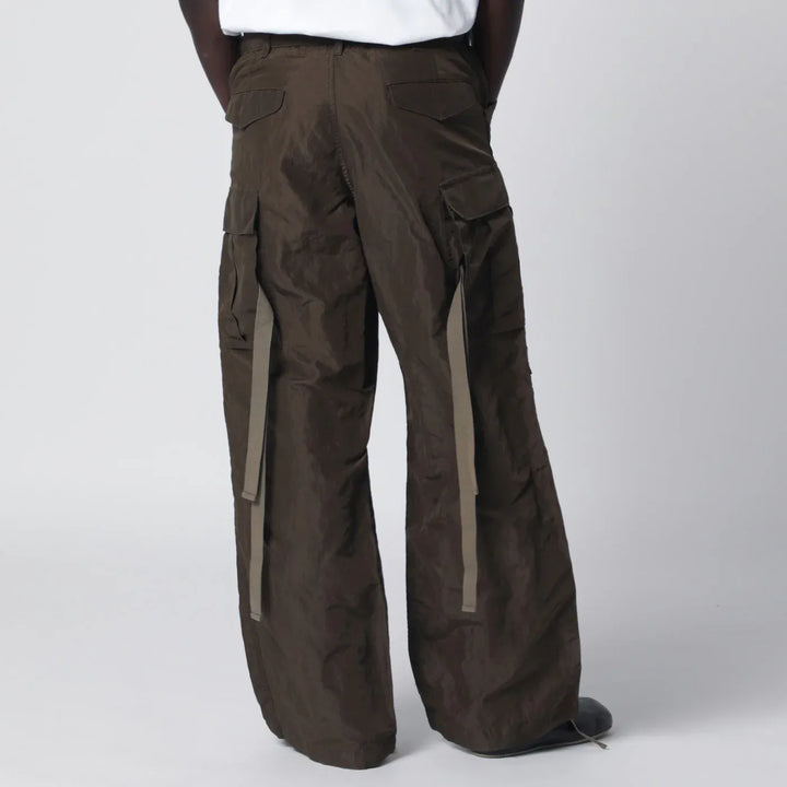 Sacai - Khaki green nylon cargo trousers Brand Apparel &amp; Accessories > Clothing > Pants 2