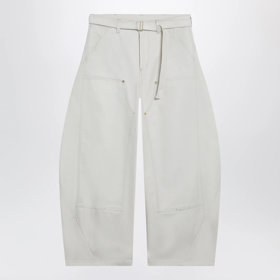 Sacai x Carhartt WIP - Ivory rounded cargo pants in cotton Brand Apparel &amp; Accessories > Clothing > Pants 1