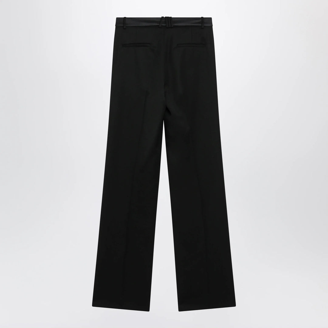 The Attico - Black virgin wool tuxedo trousers Brand Apparel &amp; Accessories > Clothing > Pants