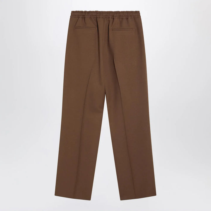 Valentino - Brown gabardine trousers Brand Apparel &amp; Accessories > Clothing > Pants 46 IT