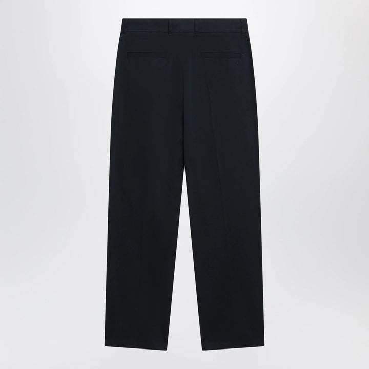 Valentino - Navy blue cotton trousers Brand Apparel &amp; Accessories > Clothing > Pants