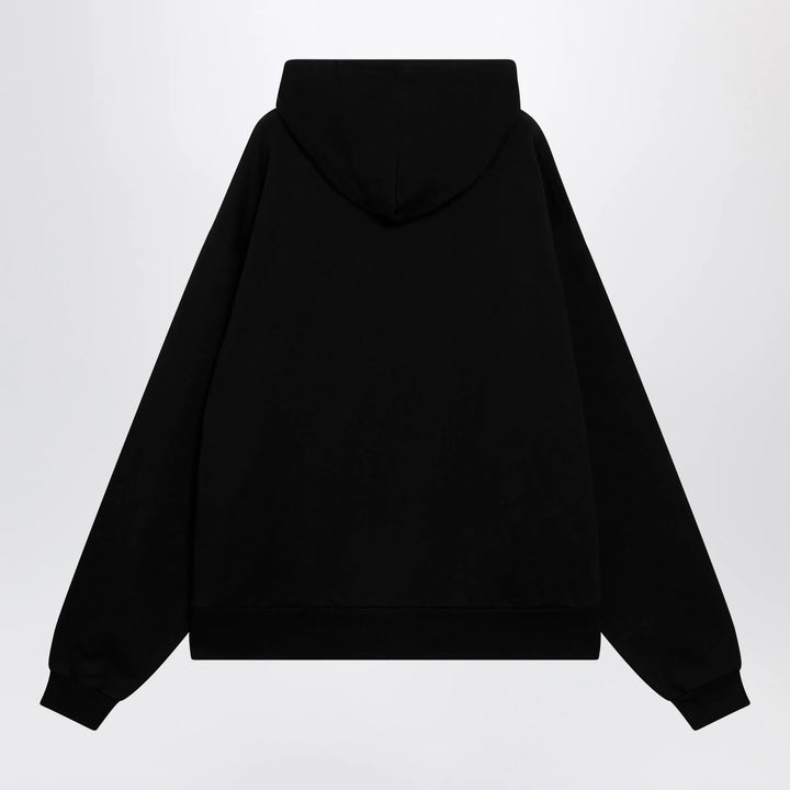 Balenciaga - Oversized zip hoodie in black cotton Brand Apparel &amp; Accessories > Clothing > Shirts &amp; Tops