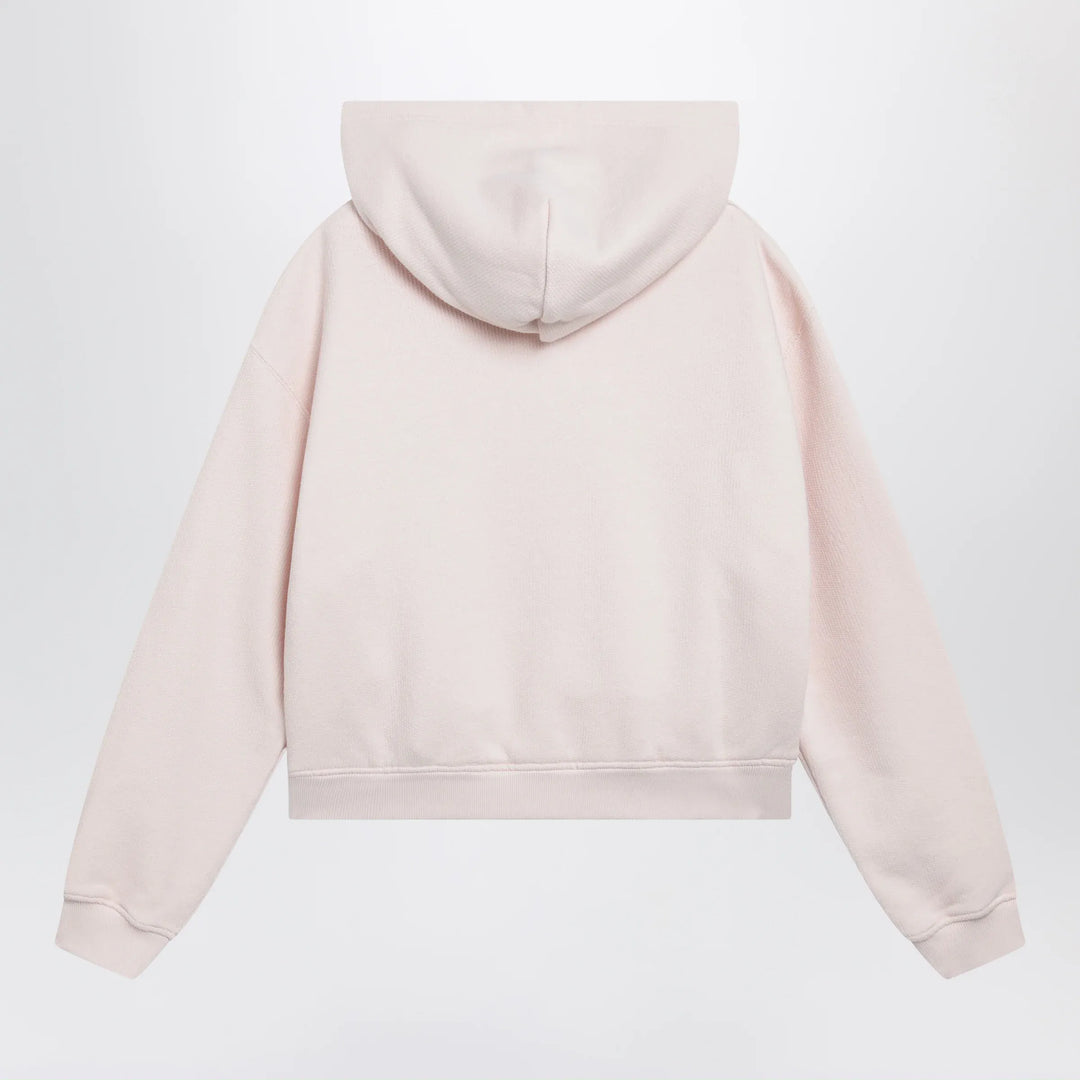 Dolce&amp;Gabbana - Embroidered hoodie in pink cotton blend Brand Apparel &amp; Accessories > Clothing > Shirts &amp; Tops 42  IT
