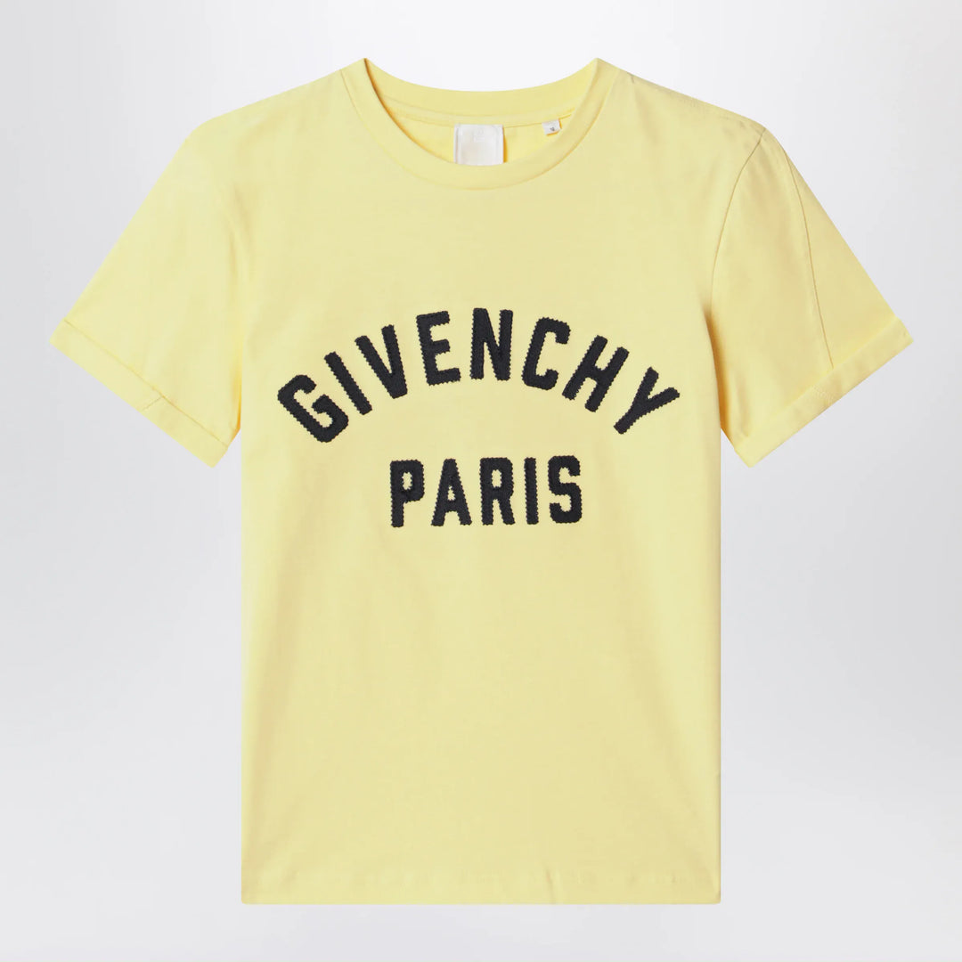 Givenchy - Yellow T-shirt with embroidered logo Brand Apparel & Accessories > Clothing > Shirts & Tops 4