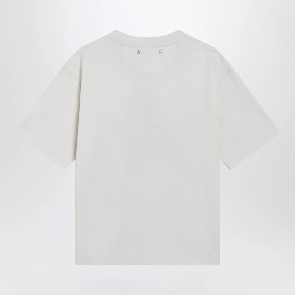 Golden Goose - White T-shirt with logo print Brand Apparel & Accessories > Clothing > Shirts & Tops L