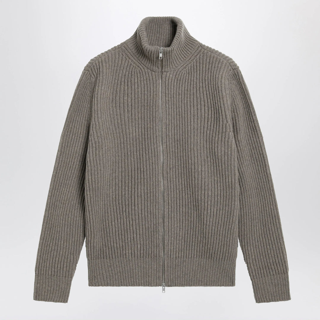 MM6 Maison Margiela - Beige mélange wool cardigan Brand Apparel &amp; Accessories > Clothing > Shirts &amp; Tops S