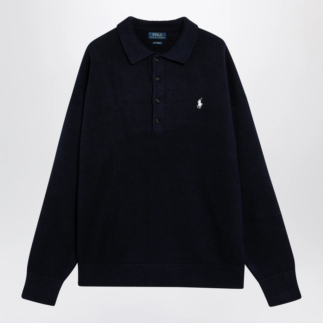 Polo Ralph Lauren - Navy blue polo sweater with flag motif Brand Apparel &amp; Accessories > Clothing > Shirts &amp; Tops S