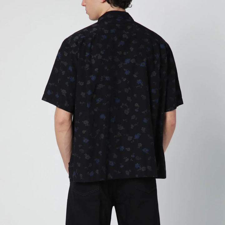 Sacai - Black shirt with floral print Brand Apparel &amp; Accessories > Clothing > Shirts &amp; Tops