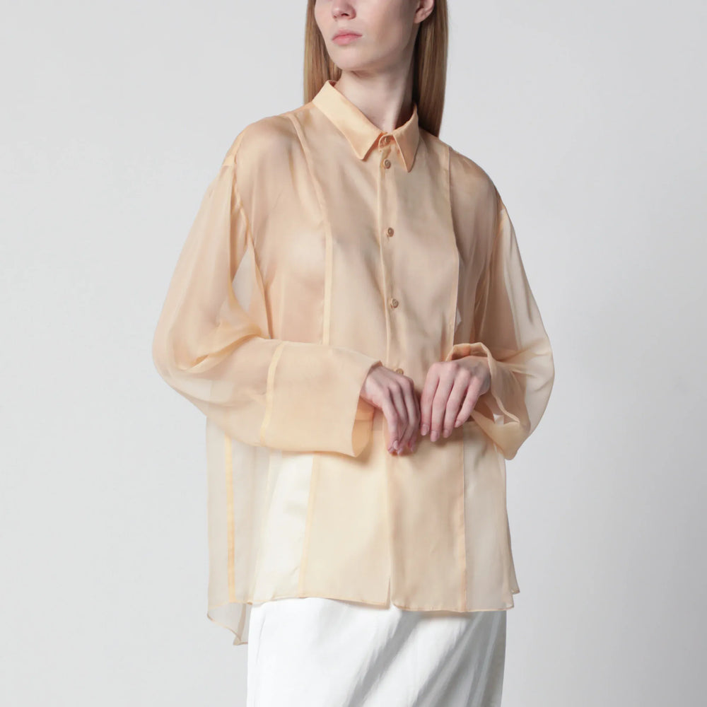 Semi-sheer beige shirt Brand Apparel & Accessories > Clothing > Shirts & Tops