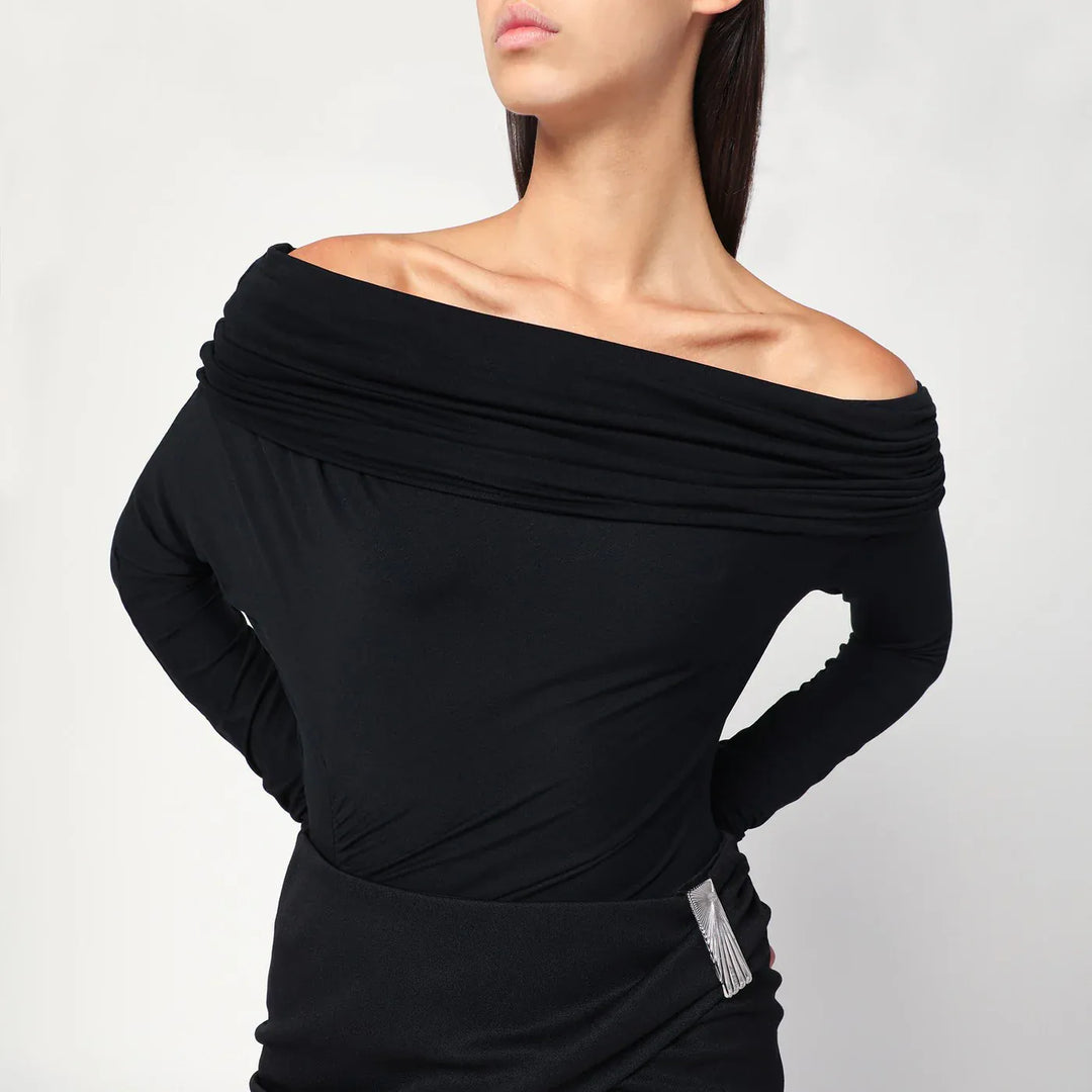 THE ANDAMANE - Black Zoe off-the-shoulder top Brand Apparel &amp; Accessories > Clothing > Shirts &amp; Tops 40  IT